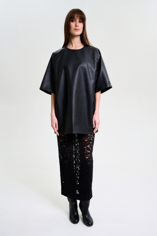 Юбка из кружева (черная)